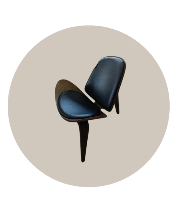 SILLA WINGS NEGRA/NOGAL